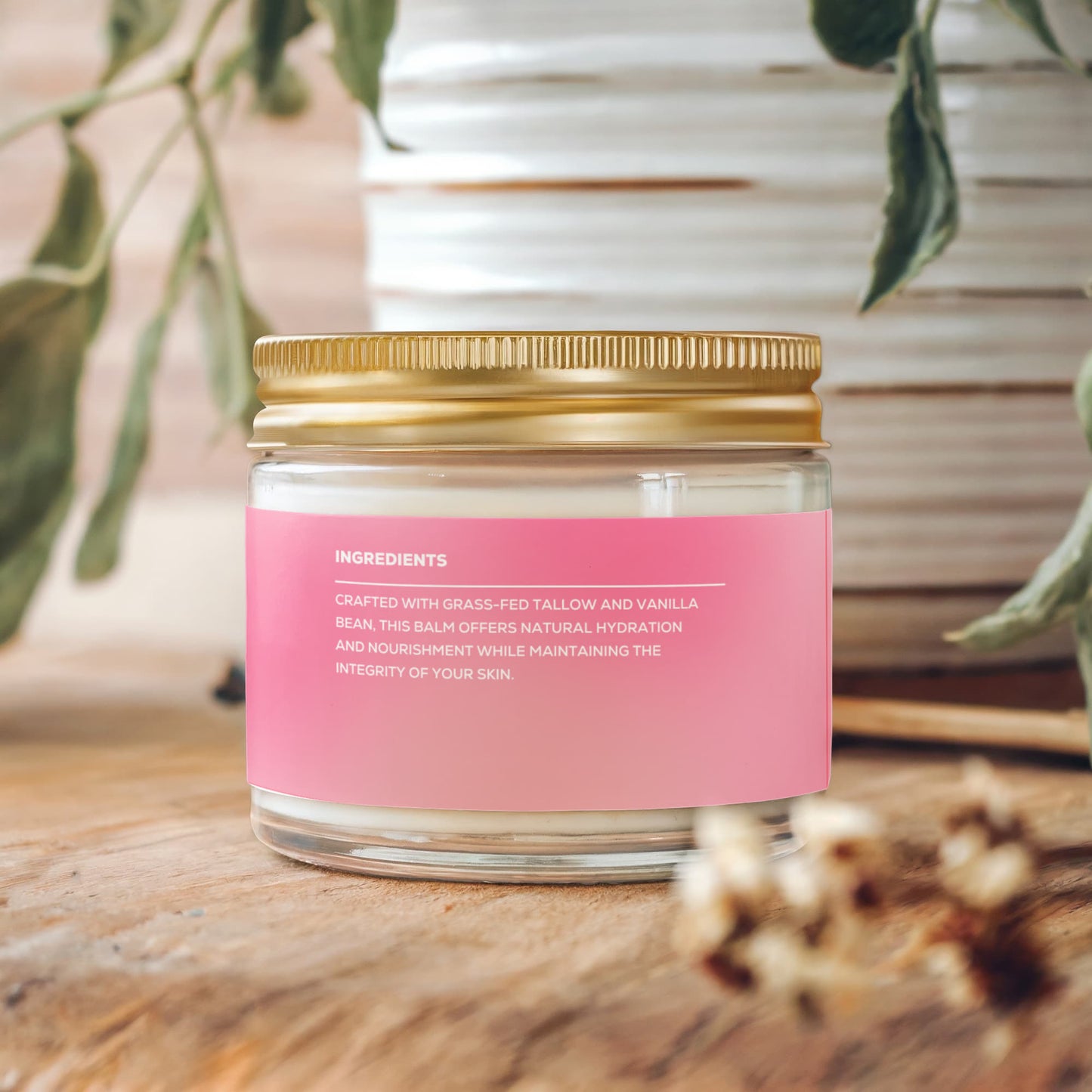 Whipped Grass-Fed Tallow Balm with Vanilla Bean